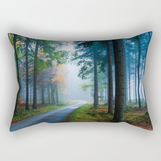 Misty woods Rectangular Pillow