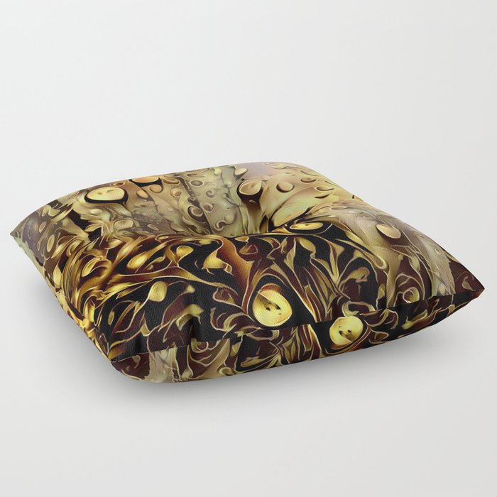 Original Drop Gold Art Collection Floor Pillow