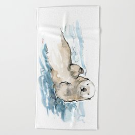 Sea otter Beach Towel