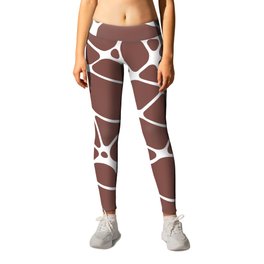 Dark Red and White Abstract Mosaic Pattern 2 Pairs DE 2022 Popular Color Revival Red DET441 Leggings