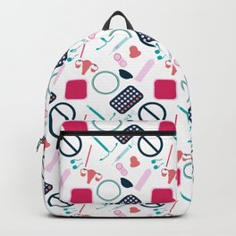 Contraception Pattern Backpack | Tubal, Ring, Feminist, Contraception, Birthcontrol, Obgyn, Vasectomy, Contraceptives, Gyn, Gynecology 