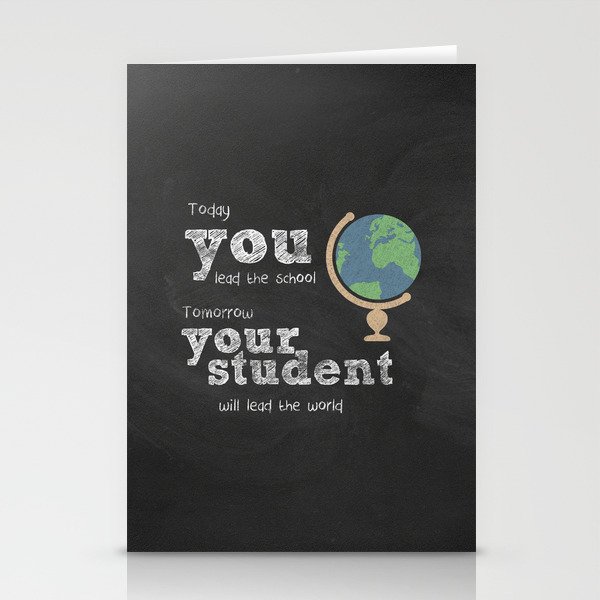 Lead the world | Teacher Appreciation Stationery Cards