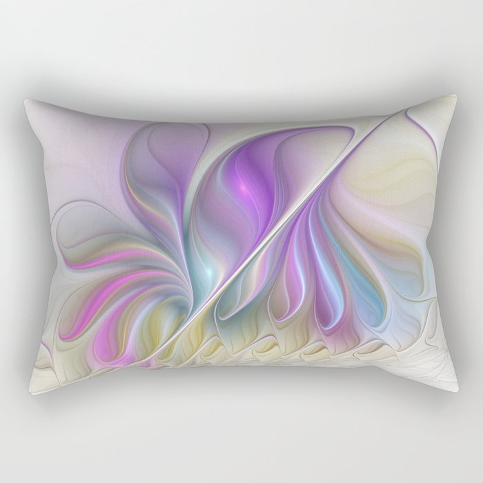 Find You, Luminous Abstract Fractals Art Rectangular Pillow