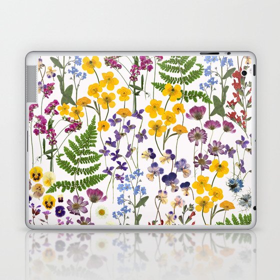 Summer Garden- Pressed And Dried Flowers Laptop & iPad Skin