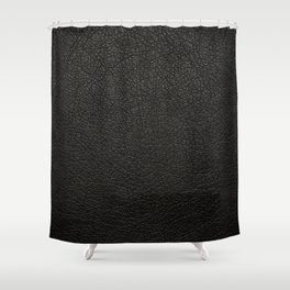 Black Leather Shower Curtain