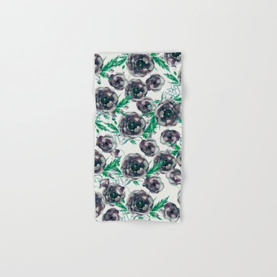 Black Poppies Hand & Bath Towel
