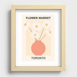 Flower Market | Toronto, Ontario | Floral Art Poster Recessed Framed Print