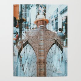 Brooklyn Bridge and new yorker Poster