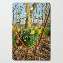 Daffodils and thorns Cutting Board