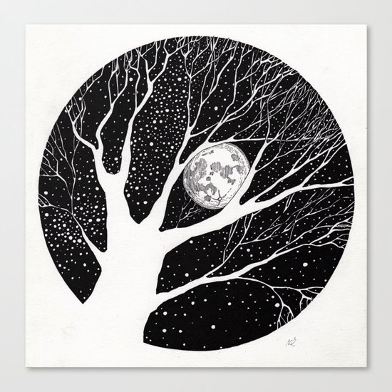 moonlight shadow Canvas Print