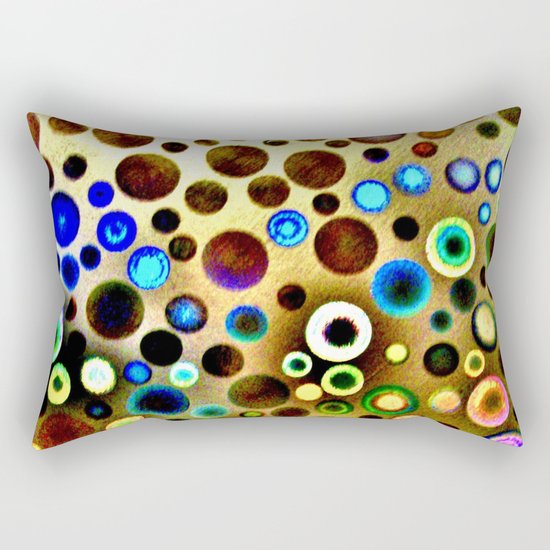 Colourful circles pattern Rectangular Pillow