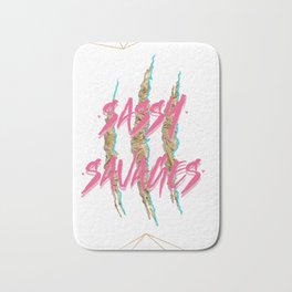 Sassy Savages Bath Mat | Digital, Graphicdesign, Pop Art, Abstract, Vector, Watercolor, Comic, Typography, Illustration, Concept 