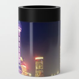 China Photography - Famous Tower In The Lit Up City Of Shanghai Can Cooler