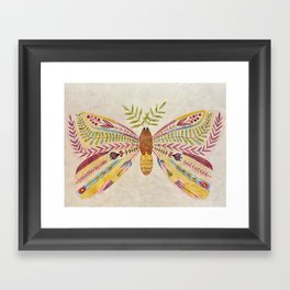 winged moth Framed Art Print