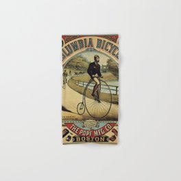 Columbia Bicycle Vintage Illustration Boston Hand & Bath Towel