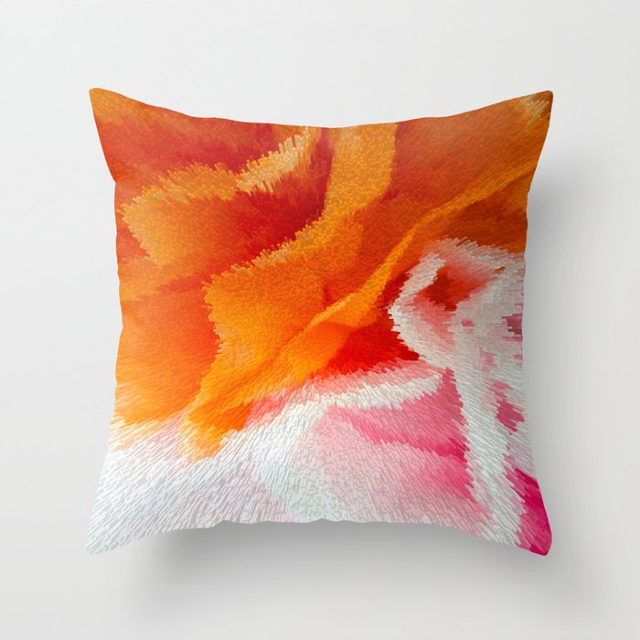 Pink and orange Throw Pillow