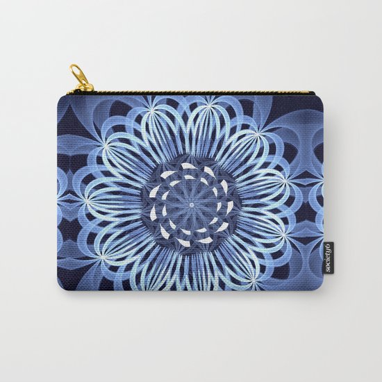 Sky blue fantasy pattern flower Carry-All Pouch