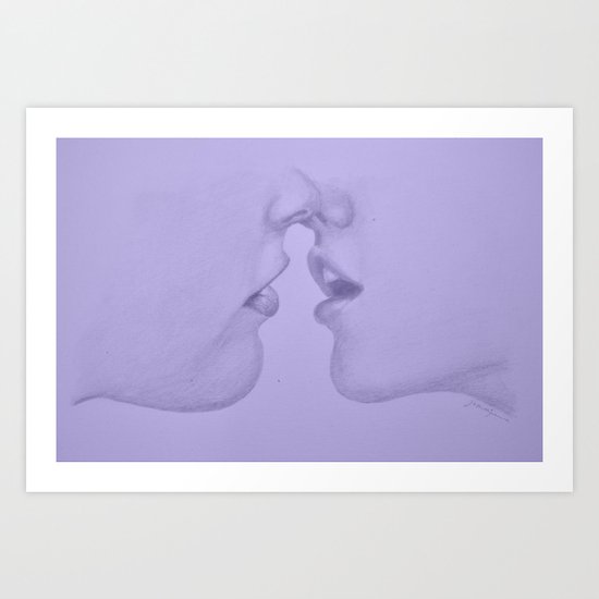 A Purple Kiss Art Print