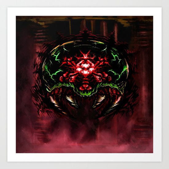 Super Metroid: Angry Baby Art Print