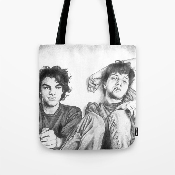 Gene & Dean Ween Graphite Drawing Tote Bag