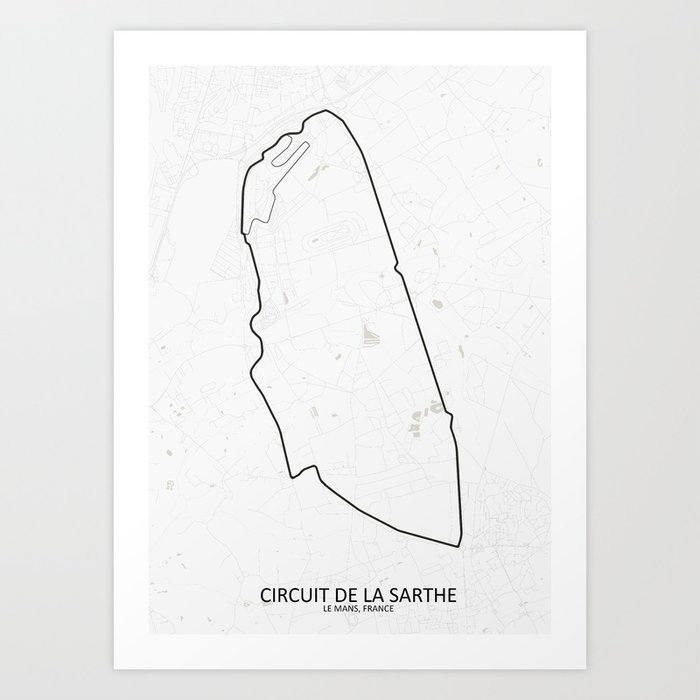 Circuit des 24 Heures du Mans, Circuit de la Sarthe, Le Mans Art Print