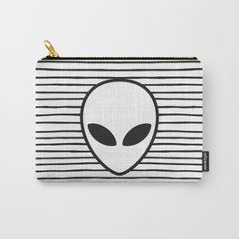 Alien Carry-All Pouch | Sci-Fi, Funny, Pop Art, Black and White 