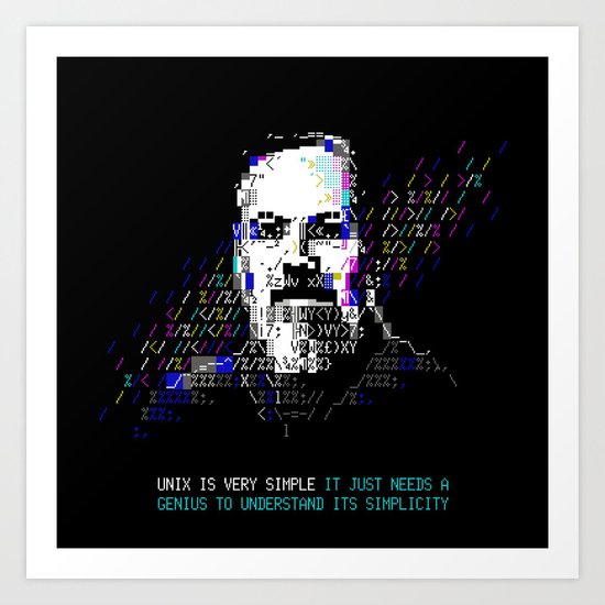 Dennis Ritchie - Tech Heroes series Art Print
