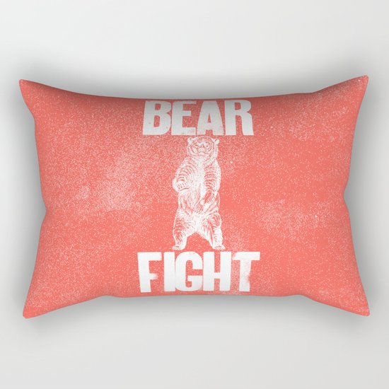 Bear Fight Rectangular Pillow