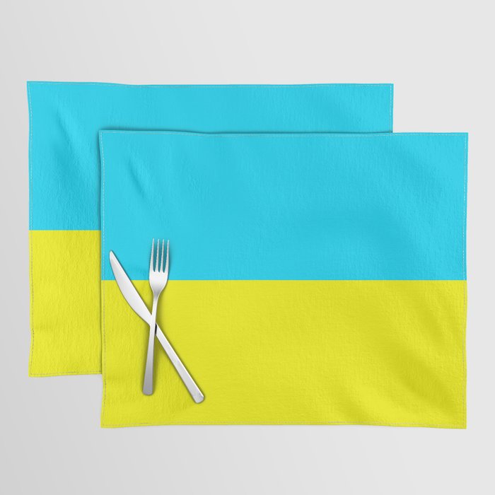 Neon Blue & Yellow Placemat