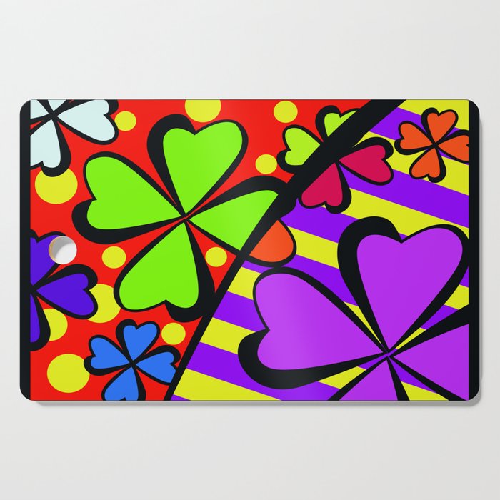 clover of hearts Cutting Board