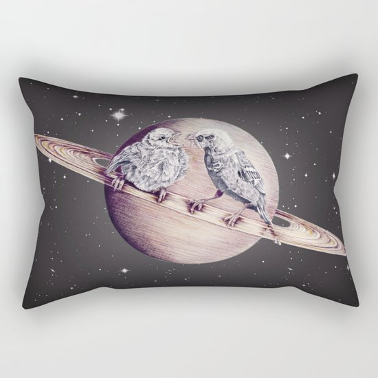 Space Sparrows Rectangular Pillow