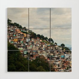 Brazil Photography - Morro Dos Prazeres In Rio De Janeiro Wood Wall Art