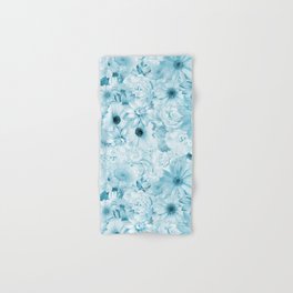 sky blue floral bouquet aesthetic array Hand & Bath Towel