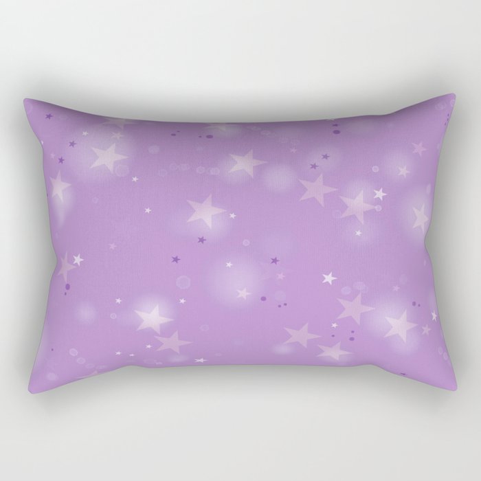 Purple Stars in the Night Sky Rectangular Pillow