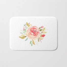 Watercolor rose Bath Mat | Beautifulflowers, Romantical, Floralpainting, Handpainted, Roses, Painting, Flowerjoy, Watercolorrose, Nostalgie, Paintedrose 