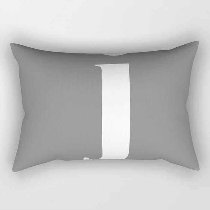 j (WHITE & GRAY LETTERS) Rectangular Pillow