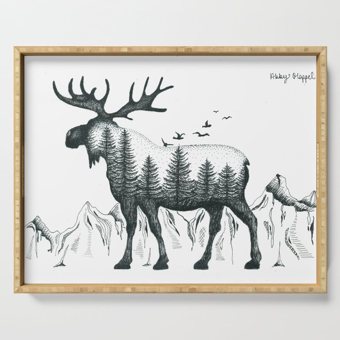 Mountain Moose Serving Tray