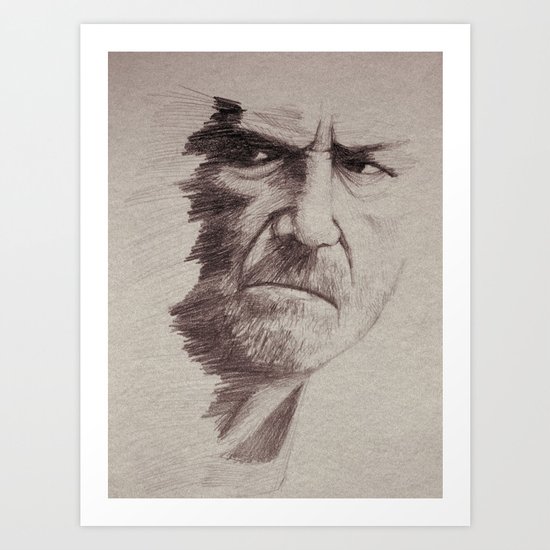 HALF FACE II Art Print