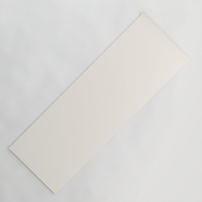 Pale Cream Nearly White Plain Vanilla Solid Yoga Mat by Kierkegaard Design  Studio