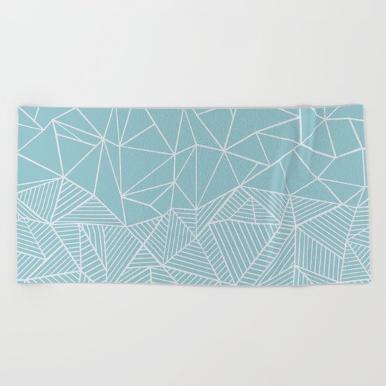 Ab Half and Half Salt Beach Towel