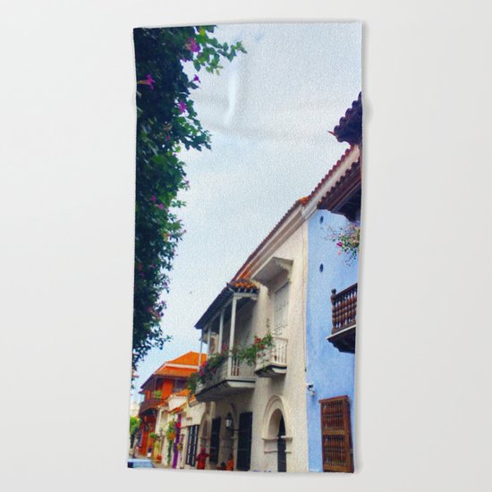 Cartagena Has Stolen My Heart, Mi Corazon Beach Towel