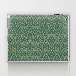 Oriental Gold Flower Pattern Laptop Skin