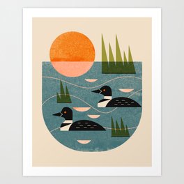 Loon Lake Art Print
