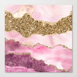 Agate Glitter Dazzle Texture 18 Canvas Print