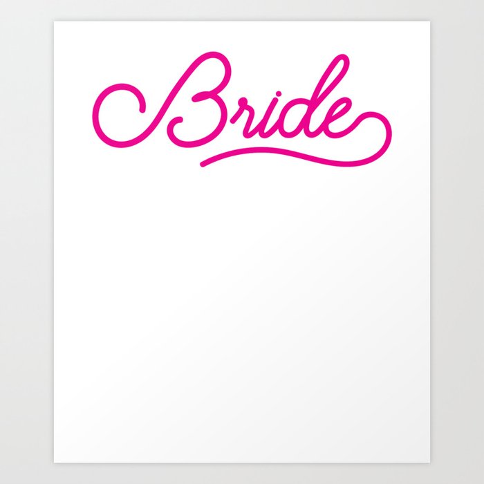 bride and bridesmaid print