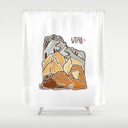 Utah illustration Shower Curtain