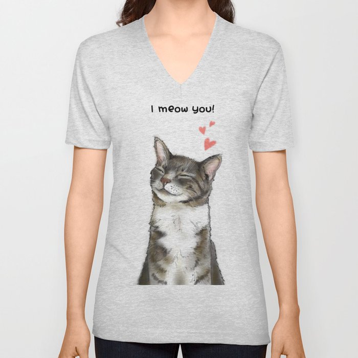 I meow you! V Neck T Shirt