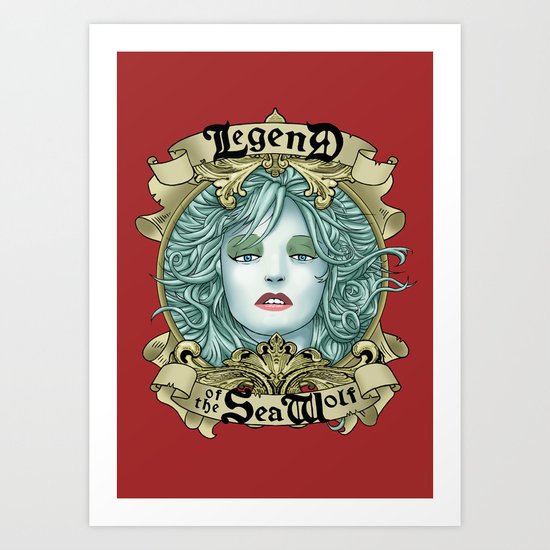 Legend of the Sea Wolf Art Print