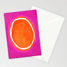 Pink Orange White Eye Catching Bright Colors Stationery Card