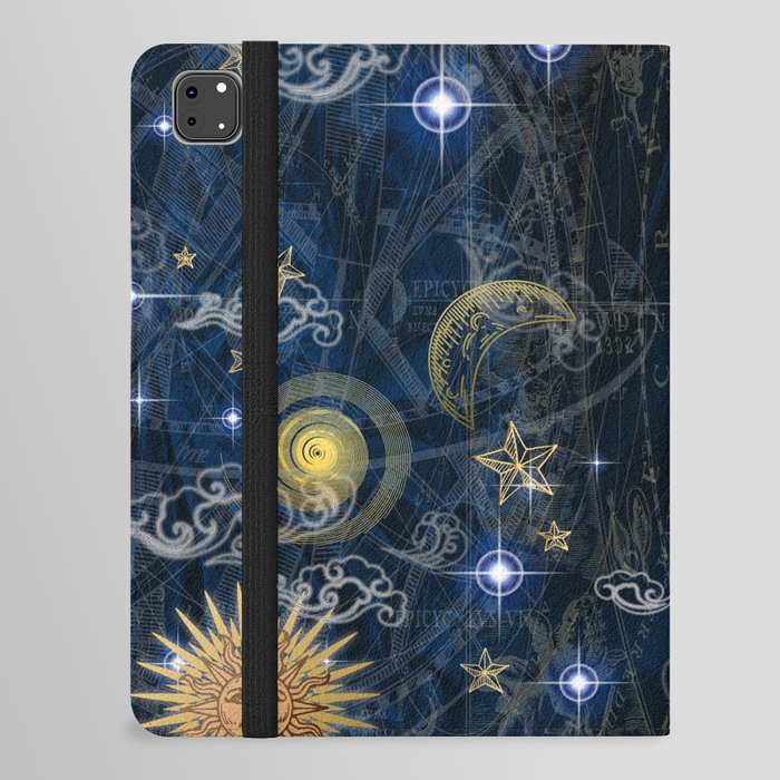 Cosmic Sun Space Pattern iPad Folio Case